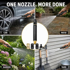 Portable High Pressure Hose Nozzle Fits 3/4" Garden Hose - Image 6