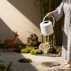 Xmas Stainless Steel Watering Can 1.3 L White Long Spout - Image 5