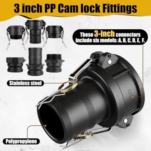 Pelopy 6 Pcs 3 Inch Black Cam Lock Fittings Kit - Image 2