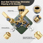 Hose Splitter 2 Way Heavy Duty, Garden Hose Splitter- Full Metal Body Y Type with Dual Shut Off Valves, 3/4" Standard Threads, Leak-Proof Dual Outlet Splitter for Sprinklers and Irrigation Systems - Image 4