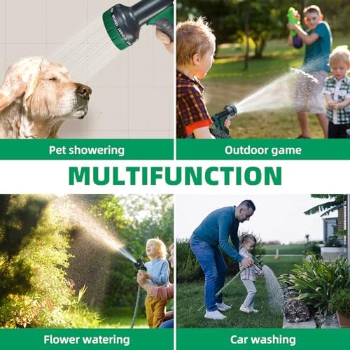 100 FT Expandable Garden Hose, Kink-Free Expanding Flexible Water Hose with 10 Function Spray Nozzle, 3/4" Solid Brass Fittings, 5-Layer Latex Core, 3750D Fabric, Leak-Proof Retractable Hose - Image 7