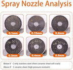 50pcs Dust Removal and Humidification Nozzles Brass Misting Nozzles Outdoor Cooling Systems Attachment for Mister and Misting for Plant Sprayer 3 sections Aperture0.5mm - Image 3