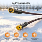 Garden Hose, 3/4" Flexible Water Hose Ultra Lightweight, Non-Expandable with 10 Function Nozzle, Kink-Free, Leak-Proof, 360° Swivel, Abrasion Resistant & Easy to Store for Yard Lawn, Outdoor (100ft) - Image 5