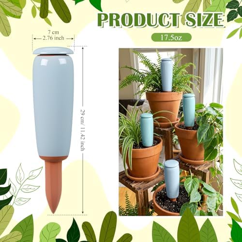 LemonRoad 4 Pack Terracotta Watering Spikes Plant Self Watering Globes Devices Large 17.5 oz Potted Plant Waterer Automatic Planter Inserts for Indoor Outdoor Plants - Image 2