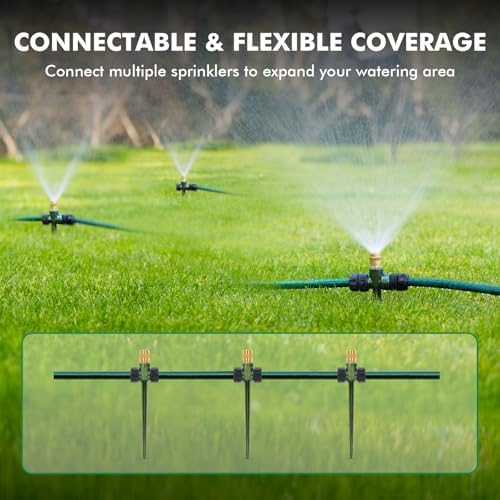 RESTMO 3 Pack Heavy-Duty Full-Metal Lawn Sprinklers for Yard - Image 5