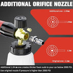 Pressure Washer Foam Cannon Gun & Sprayer Kit, Car Wash Kit with 5 Adjustable Nozzles, 1/4" Quick Connect, Fits 1000-4000 PSI, Includes Foam Sprayer & Accessories - Image 5