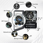 T101M Mechanical Timer Switch120V AC 2HP 40A SPST Electromechanical Timers - Image 7