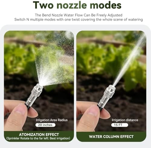 100FT High-Flow Irrigation System for Garden, 12mm Main Tubing, 60 Nozzles - Image 5