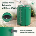VINGLI Collapsible Rain Barrel Portable Rain Water Collection (Green, 100 Gal w/Scale Line) - Image 5