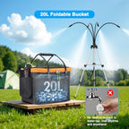 Portable Misting System with Standing, 6000mAh Water Cooling Misters Set for Outside Patio - 20L Bucket, 4.9FT(59IN) Adjustable Height for Outdoor, Beach, Pool, Water Playing, Sprinkler, Camping - Image 2