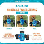 Aqua Joe SJI-MFGA2 Multi-Function Outdoor Faucet and Dual Garden Hose Tap Connecter - Image 6