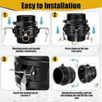 Pelopy 6 Pcs 4 Inch Black Cam Lock Fittings Kit - Image 3