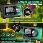 RESTMO 4-Zone Sprinkler Timer, Programmable Water Timer for Garden Hose - Image 2