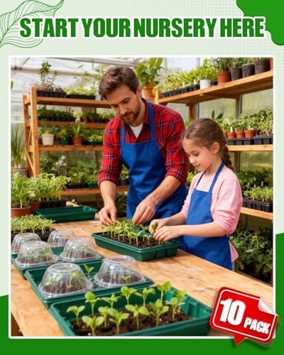 10 Pack 14.8"x9.6" Seed Starter Trays No Drain Holes for Microgreens - Image 4
