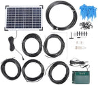 Jiawu Solar Automatic Drip Irrigation Kit, 18V 10W Solar Powered Auto Watering System, Garden Self Watering Kit with Timer, Drippers, for Indoor Outdoor Plants - Image 6