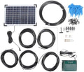 Solar Irrigation System 18V 10W Solar Panel Customizable Watering Schedule Water Level Sensor DIY Kit for Garden Balcony Greenhouse by QERLONG