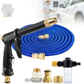 H2 Long Spray Gun + 3 Connectors, H2 Long Spray Gun Power Washer, Multifunctional Car Wash Tool, Portable High Pressure Water Sprayer, 360° Adjustable Garden Hose Nozzle Sprayer (With 33ft 10m Hose) by Yutdiery