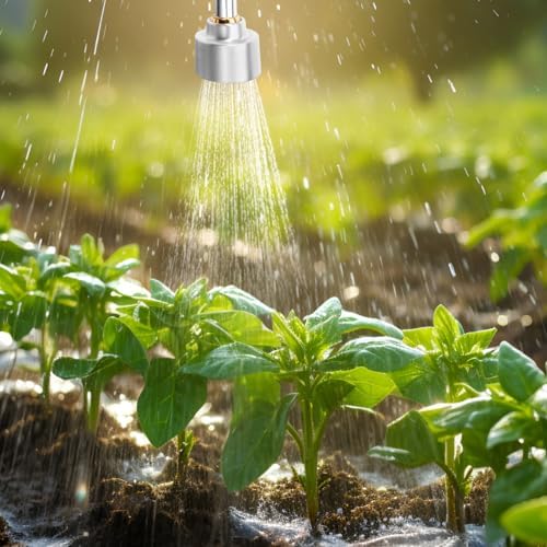 DOITOOL Watering Wand Heavy Duty, Metal Garden Hose Wand 18 Inches Long Hose Nozzle Sprayer with Flow Control for Watering Hanging Baskets and Shrubs (2000 Holes) - Image 7