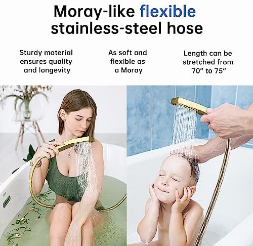 G-Promise All Metal 10 Inches Rainfall Shower Head with Handheld Combo - Image 6