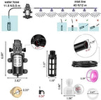 Misting Cooling System with Pump Filter Kit,40FT/12M Mist Hose 16 Brass Mist Nozzle 116 PSI 5L/Min DIY for Outdooor Patio Porch Greenhouse Backyard - Image 2