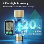 RESTMO Water Flow Meter with Dual Zone Display Screen, Brass Water Meter - Image 3