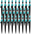 100PCS 2-In-1 Drip Irrigation Emitters with Stake for 1/4 inch Irrigation Tubing, Quick Connect 195mm Stake Sprinkler 8-Hole Watering Dripper＆Misting Nozzles Garden Watering System (100,2-In-1 Nozzle) by MUCIAKIE