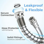 50 ft Sliver Hybrid Garden Hose 5/8”, Greens Word, Male to Female Fittings - Image 4