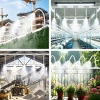 Misting System for Plants Outdoor, Atomizing Misters Kit with Brass Nozzles for Backyard/Flower Bed/Factories, Adjustable Mister Sprinkler System Set - Image 7