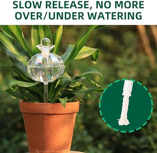 Soilagua 10 oz Large Top Fill Cactus Plant Watering Globes, Light Iridescent Glass Water Bulbs, Slow Release Self Watering Devices, Vacation Plant Watering System Self Watering Planter Insert, 4 Pack - Image 3