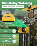 4 Zone Solar WiFi Sprinkler Timer, Smart Water Timer for Garden Hose 4 Outlets with Rain Delay/Automatic/Manual Watering System for Lawn Yard, APP Remote Voice Control Via 2.4Ghz WiFi No Need Hub - Image 7