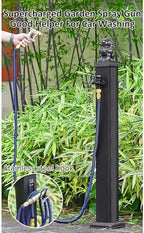 Outdoor Faucet Column Column Garden Water Faucet Decorative Courtyard Post with Dual Water Outlet Floor Mounted Feature for Irrigation Washing(76cm/29.92in) - Image 5