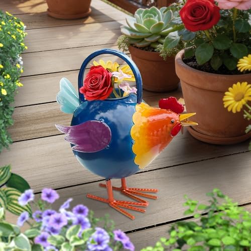 Rooster Metal Watering Can,Cute Watering Can for Indoor Outdoor Plants - Image 6