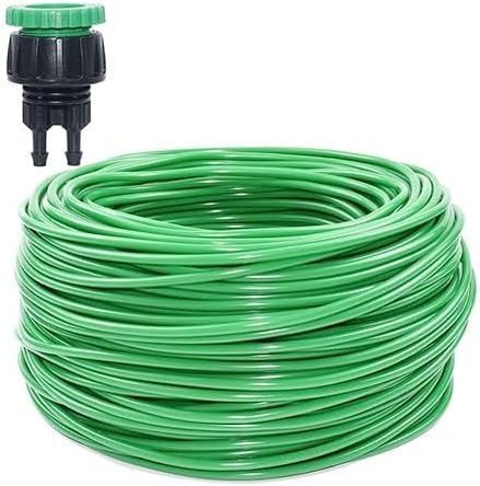 4/7mm Watering PVC Hose, for Garden 1/4inch Tubing Pipe 1/2'' and 3/4'' Connector Fit Plants Irrigation System Kit Greenhouse 5-50M (Color : 20M, Size : 1/4'') by Unknown