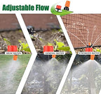 FAMILY'S BACKYARD 131FT Drip Irrigation System,Irrigation System for Garden Watering System,drip Irrigation kit1/2inch to 1/4inch Irrigation Tubing Hose Adjustable Nozzle Emitters Barbed Fittings - Image 4