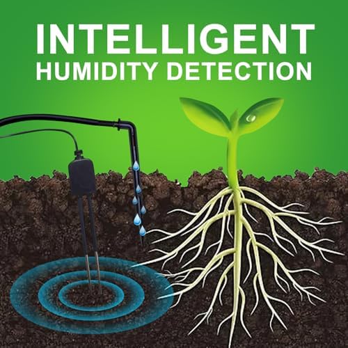 Drip Irrigation kit Indoor Plant Irrigation System Automatic Plant Waterer Plant Humidity Sensor Timer Water drip System kit to Growing Tent self Watering Automatic Mister kit Greenhouse（1 Sets） - Image 5