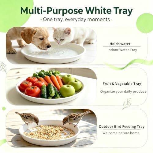 TITE 3 Pack Plant Saucer Heavy Duty Sturdy Drip Trays for Indoor and Outdoor (16 Inch, White) - Image 5