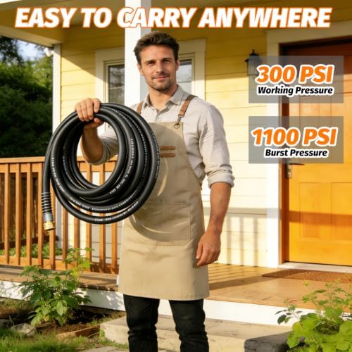 Wdmiya 5/8" x 90FT Garden Hose, 300 PSI Working & 1100 PSI Burst for Lawn - Image 5