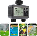 2 Zone Watering Timer with LCD Display, 3/4-1/2 Inch Faucet, Automatic Irrigation Timer for Outdoor Garden and Courtyard - Image 7