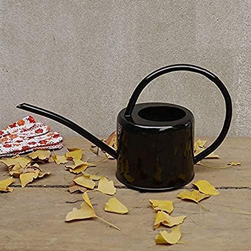 Retro Style Gorgeous Long Spout/Iron Watering Can Gardening Tool 1.7 L (Black) - Image 2