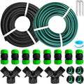 AMRITA 1/2"Soaker Hose KIT, Soaker Hose 60ft+PVC Garden Hose 50ft by AMRITA