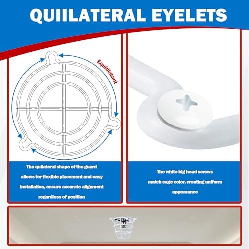 White Sprinkler Head Guard Fits 1/2" & 3/4" Fire Sprinklers - Image 3