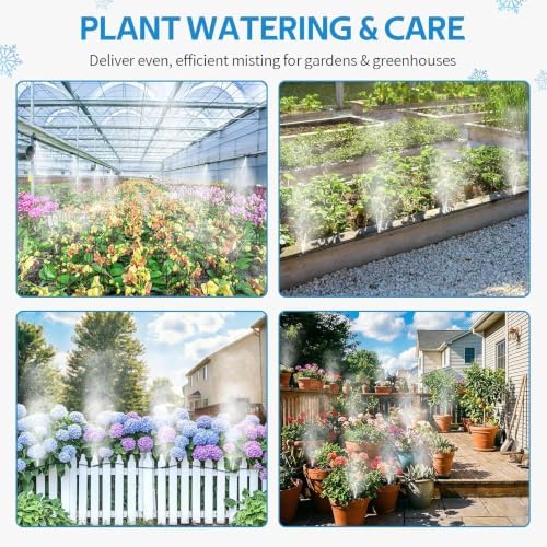 Misting Cooling System 26 Ft, 7 Brass Mist Nozzles Outdoor Patio Cooler - Image 6