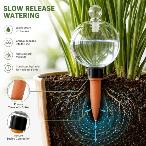 26 oz Extra Large Plant Self Watering Globes XXL for Outdoor Indoor (4Pack) - Image 3