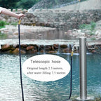 Stainless Steel Water Column Garden Water Tap, Outdoor Water Fountain Courtyard Hydrant, Garden Hose Holder with Faucet, Freestanding Antifreeze Faucet Water Dispenser,H50cm - Image 7