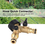 2 Way Hose Splitter, Garden Hose Brass Y Valve Water Outdoor Garden Hose Adapter, Y Hose Garden Faucet Splitter - Image 7