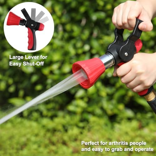 FANHAO High Pressure Fireman's Spray Nozzle, Heavy Duty Metal Hose Nozzle - Image 3