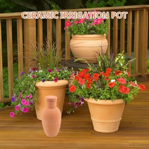 NUOBESTY Self Watering Stakes and Elegant Spike Design Terracotta 4pcs Automatic Watering Device with Optimal Breathability for Plants and Potted Plants for Offices and Balconies - Image 6
