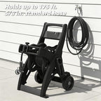 175FT Hose Reel Cart, Garden Hose Reel Holder with Guide, Large Capacity, Durable Resin Outdoor Water Hose Reel with Wheels - Image 5