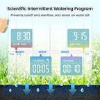 Programmable Water Timer with Flow Meter for Garden Hose, Eco Mode, Manual Watering, Rain Delay, Child Lock, for Lawn, Yard, Pool, Mist System - Image 3