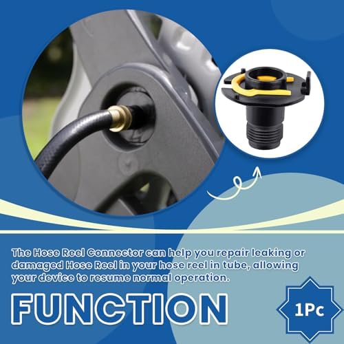 1Pc Hose Reel Inlet Connectors with Yellow Retainer Clip Part - Image 5